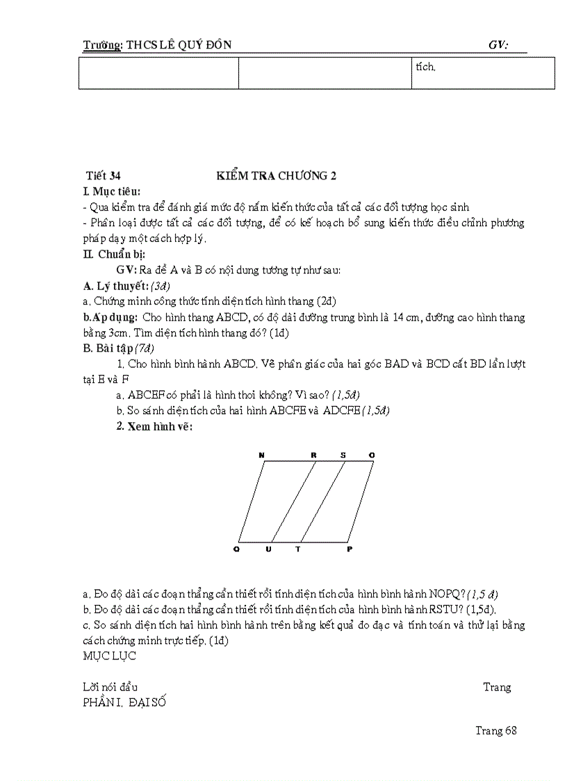 image for page Giáo án Hình học 8 học kỳ I