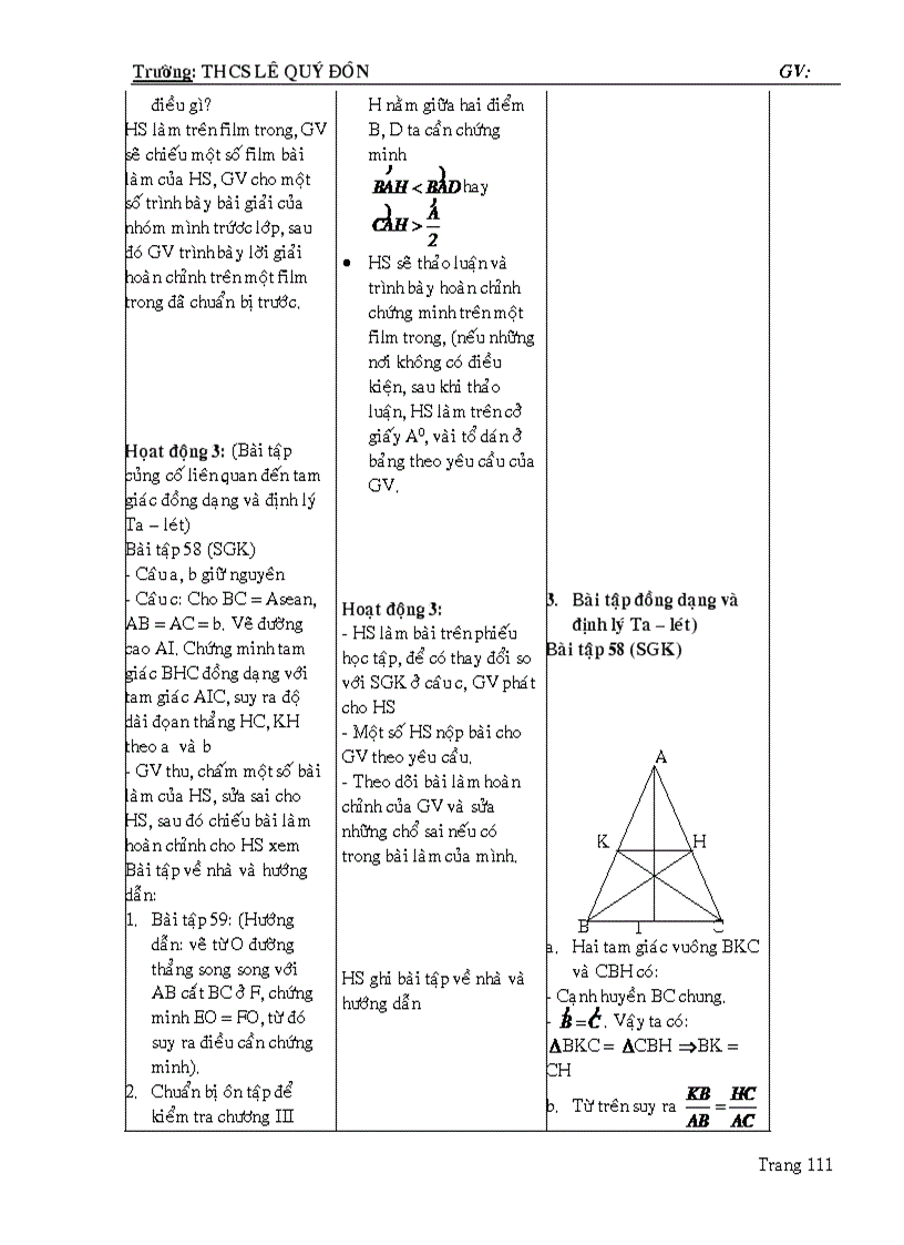 image for page Giáo án Hình học 8 học kỳ I
