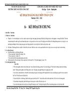 KẾ HOẠCH GIẢNG DẠY MÔN TOÁN 12NC Năm học 2011 2012