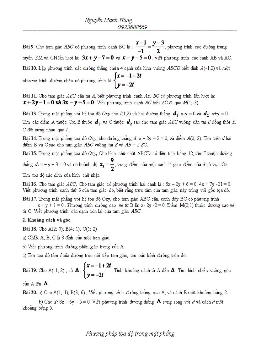 image for page Tài liệu ôn thi đại học môn toán lớp 12