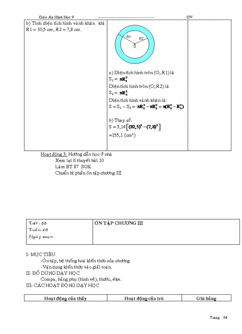 image for page Giáo án Hình học 9 học kỳ I