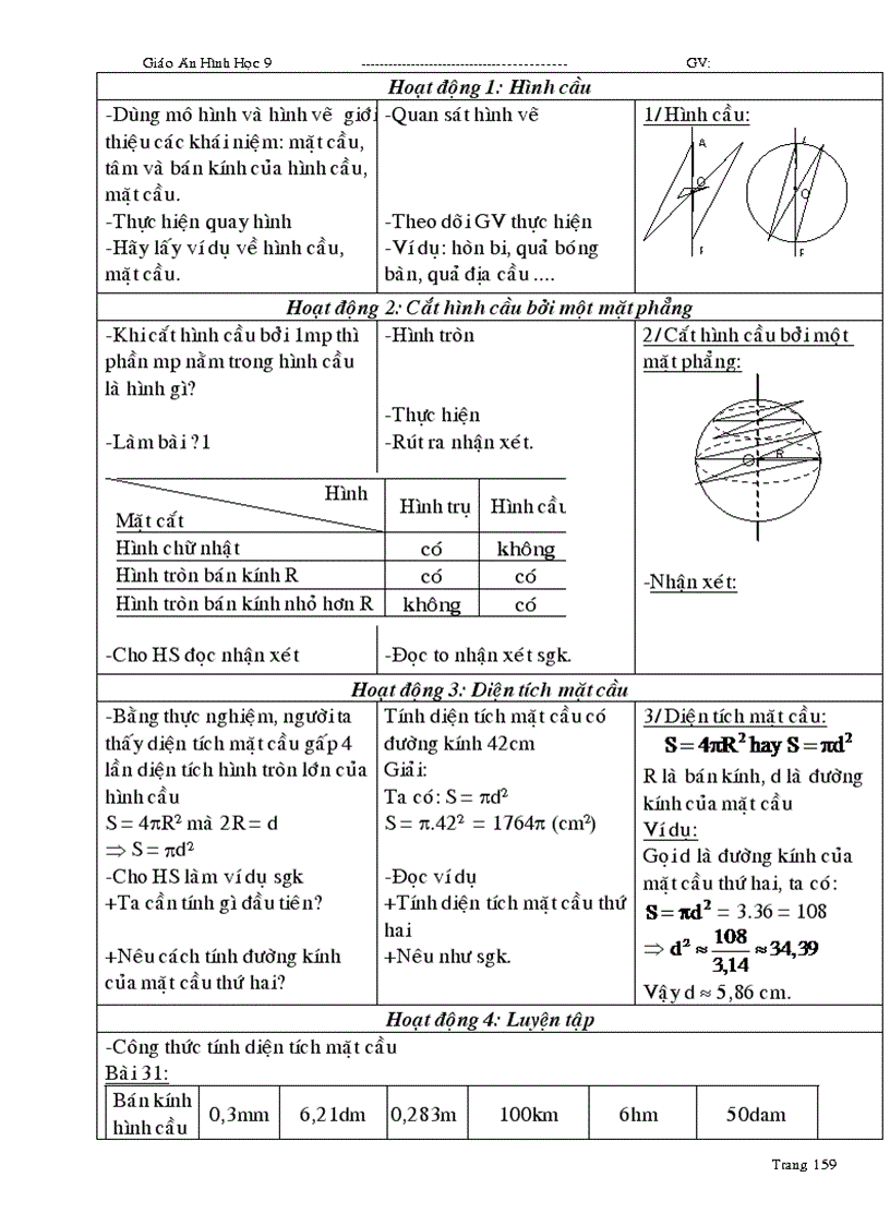 image for page Giáo án Hình học 9 học kỳ I