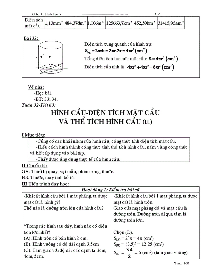 image for page Giáo án Hình học 9 học kỳ I