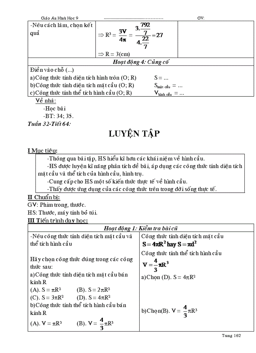 image for page Giáo án Hình học 9 học kỳ I