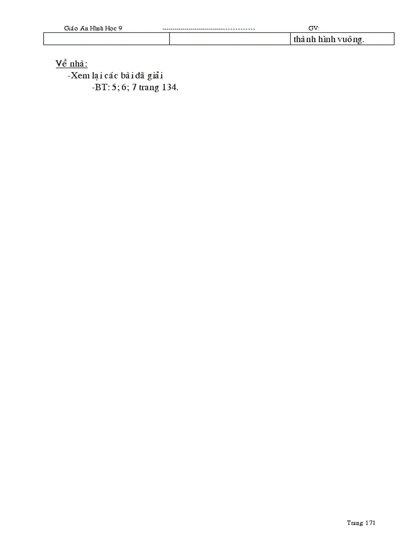 image for page Giáo án Hình học 9 học kỳ I