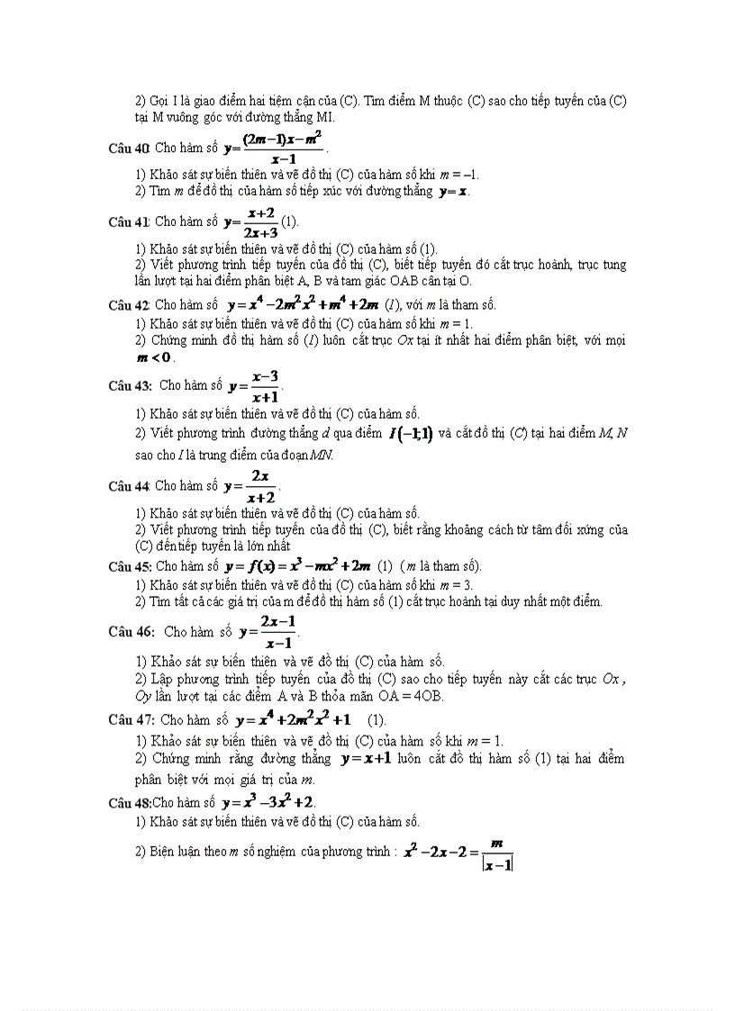 image for page Bài tập khảo sát hàm số hay