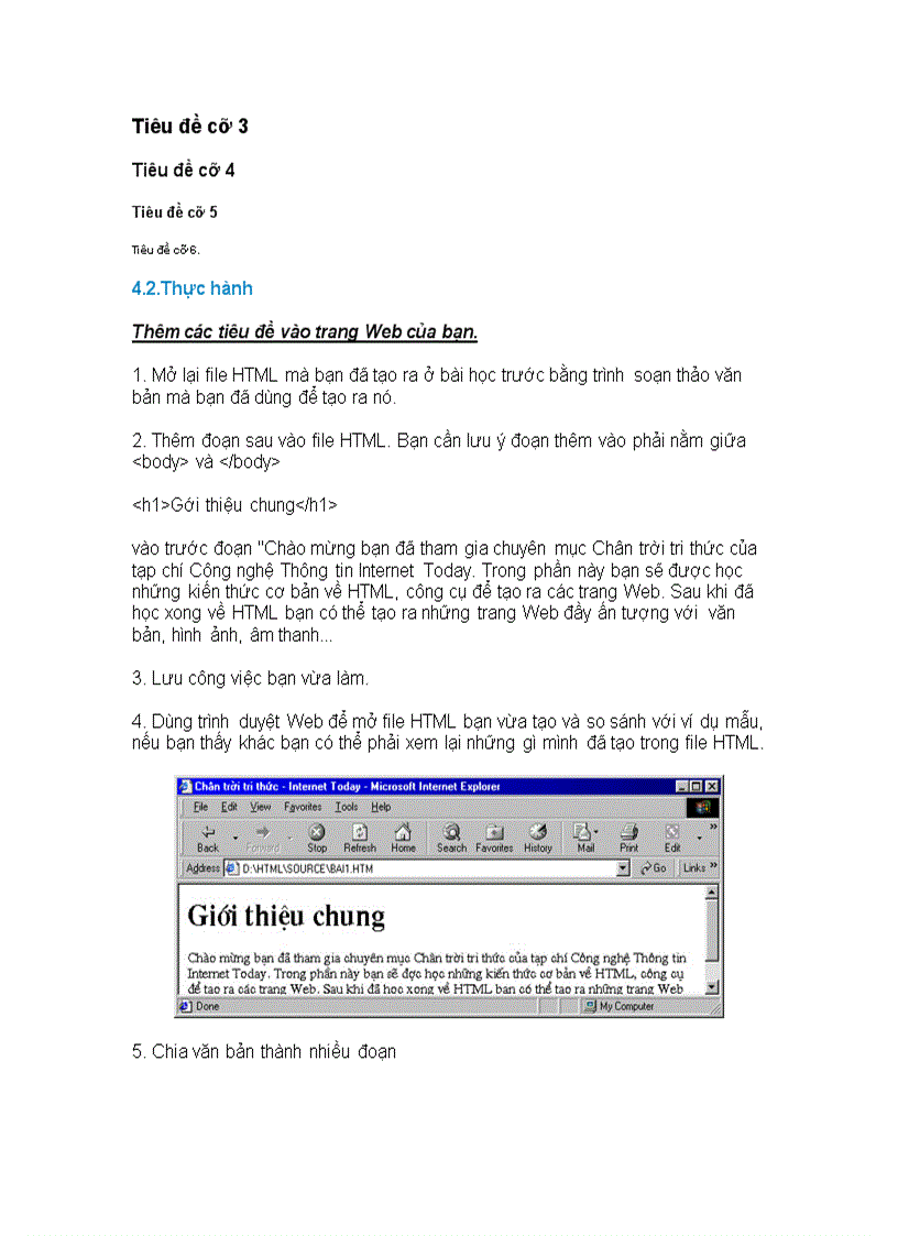 image for page HTML căn bản