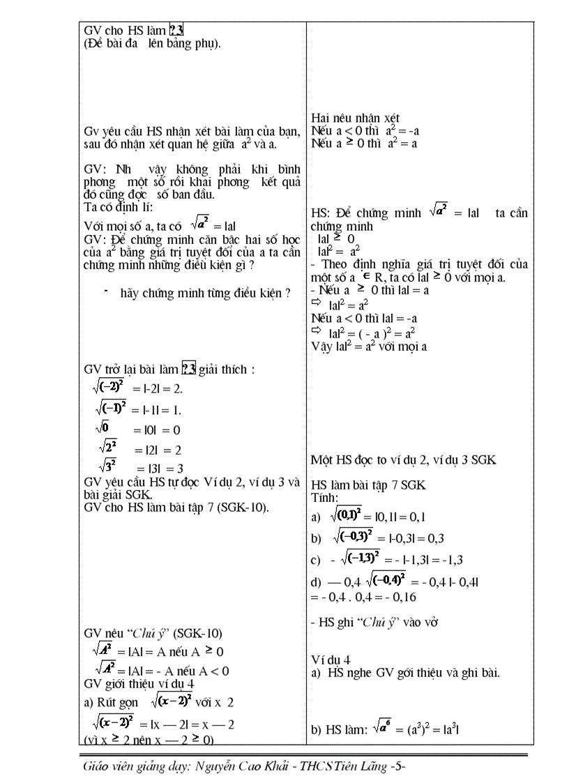 image for page Giáo án Đại số 9 học kì I