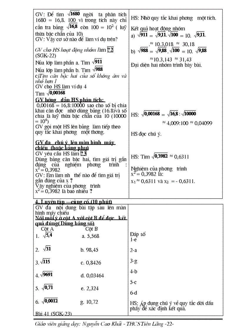 image for page Giáo án Đại số 9 học kì I