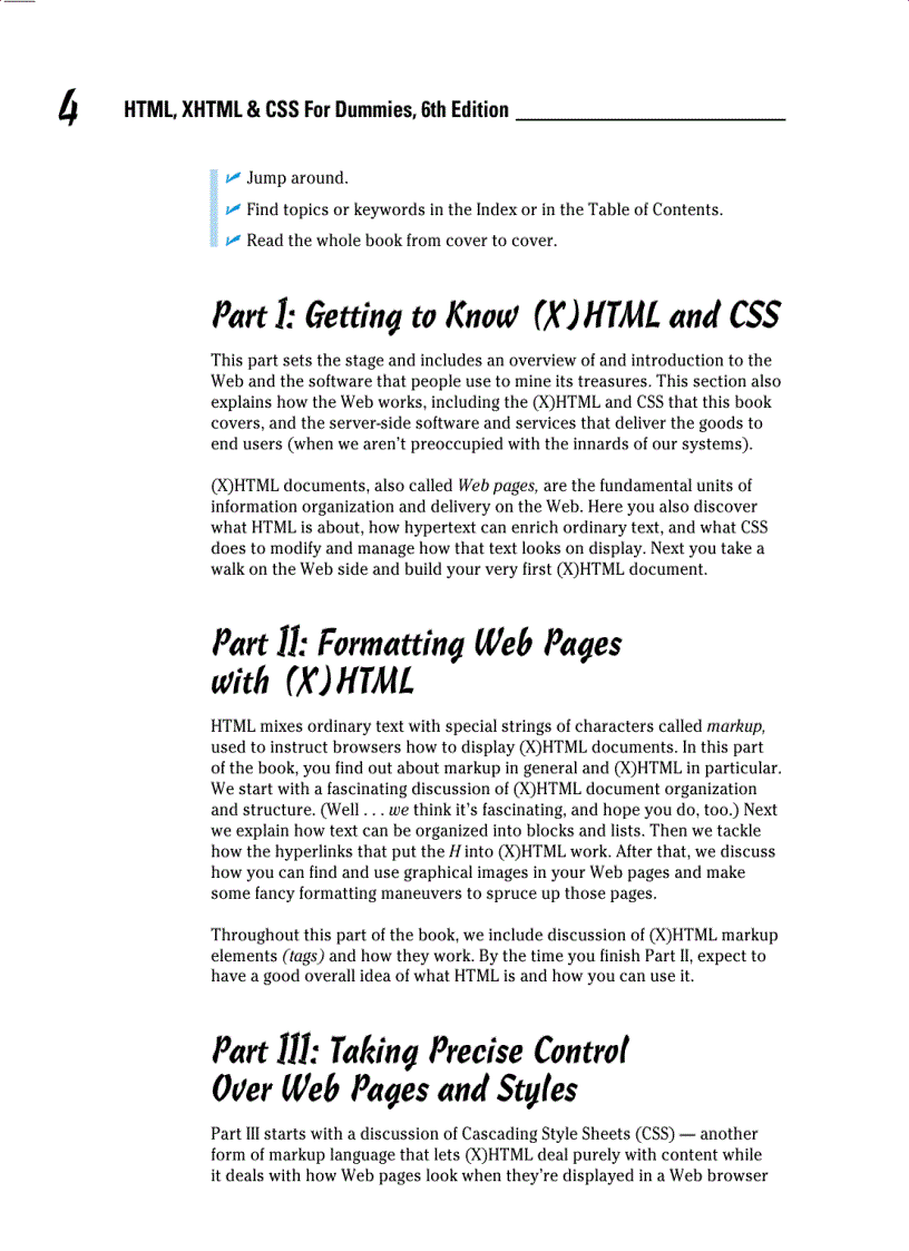 image for page HTML XHTML CSS for Dummies 6th Edition