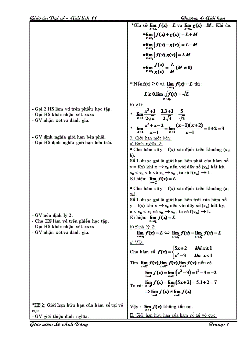 image for page Giáo án Đại số 11 chương IV Giới hạn