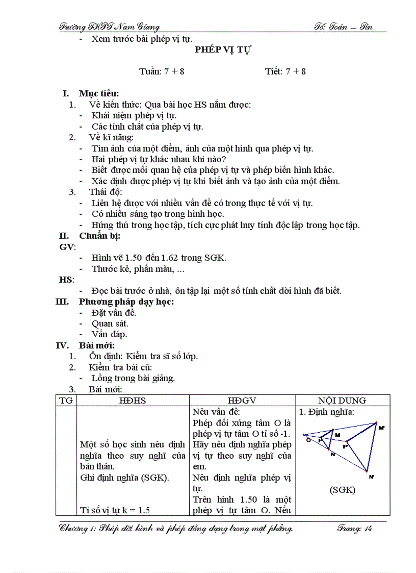 image for page Giáo án Hình học 11 3