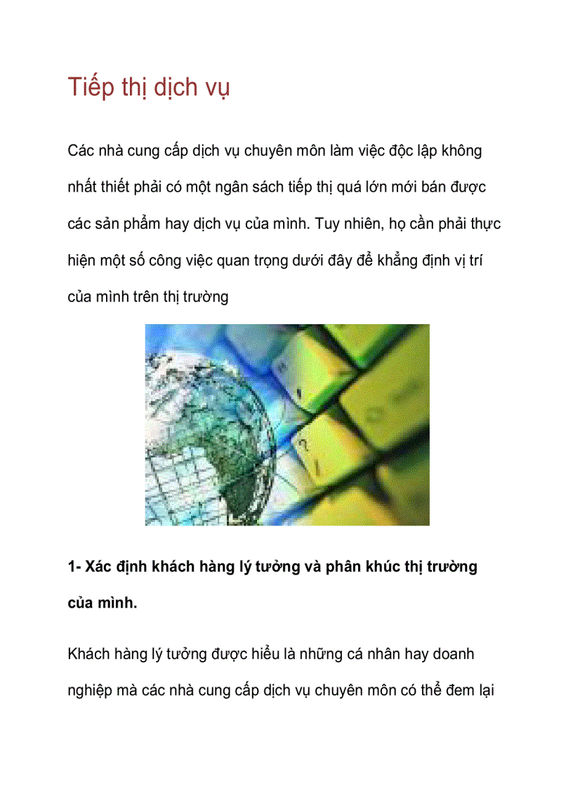 image for page Tiếp thị dịch vụ