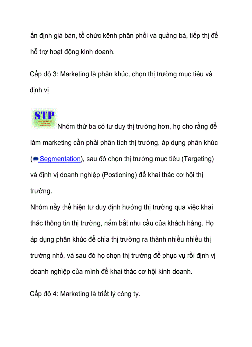 image for page Quan điểm về marketing