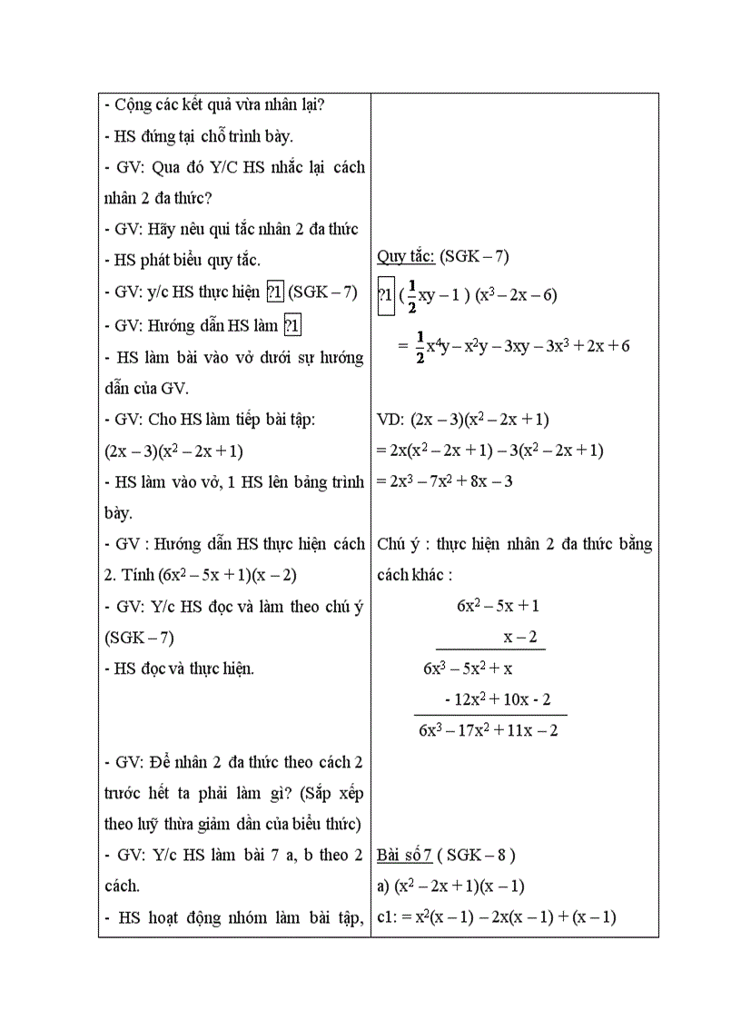 image for page Giáo án Đại số 8 chương I
