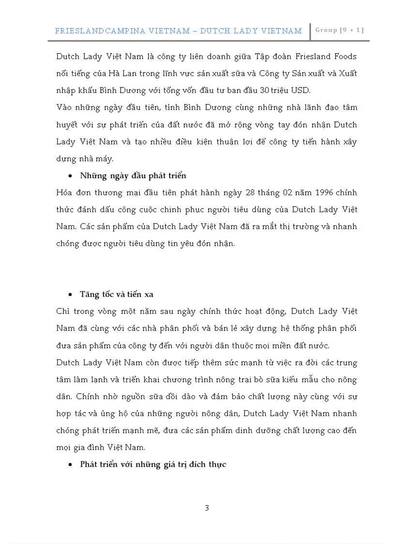 image for page Các chiến lược marketing 4P cho các sản phẩm của công ty Friesland Campina Việt Nam Cô gái Hà Lan