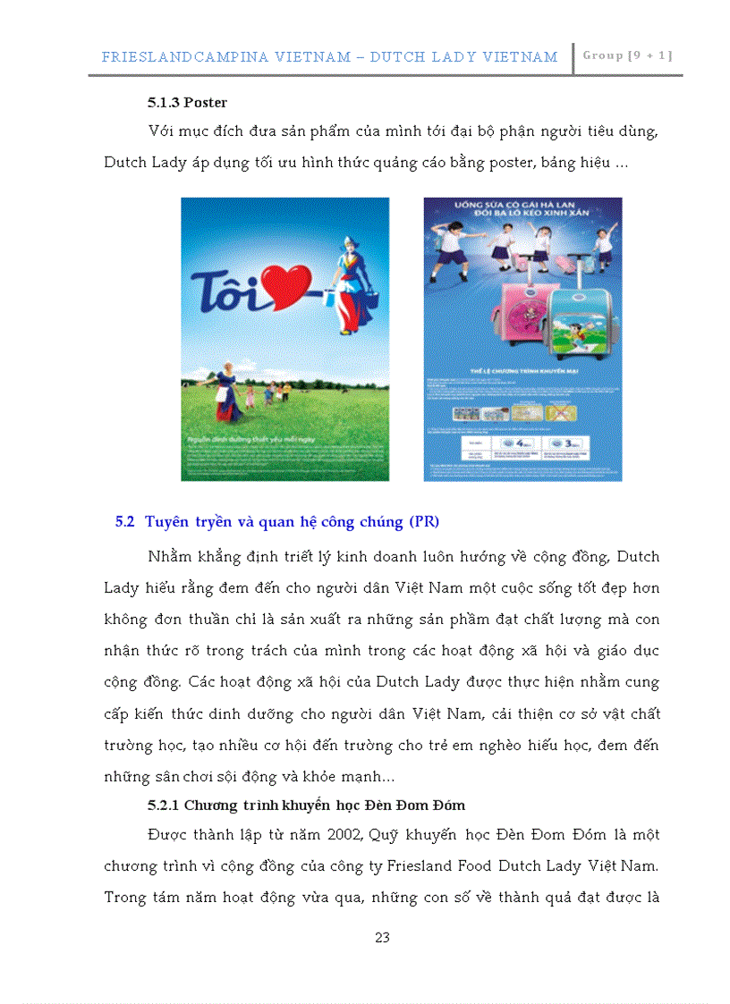 image for page Các chiến lược marketing 4P cho các sản phẩm của công ty Friesland Campina Việt Nam Cô gái Hà Lan