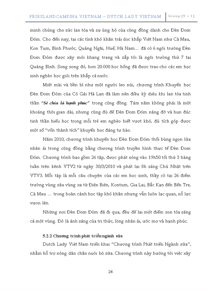 image for page Các chiến lược marketing 4P cho các sản phẩm của công ty Friesland Campina Việt Nam Cô gái Hà Lan