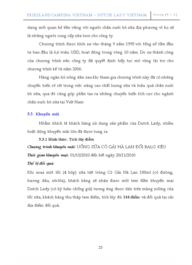 image for page Các chiến lược marketing 4P cho các sản phẩm của công ty Friesland Campina Việt Nam Cô gái Hà Lan