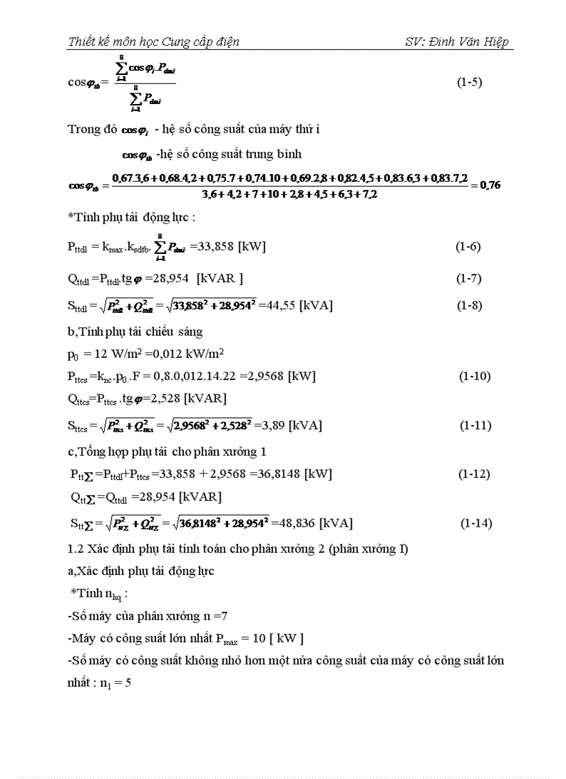 image for page Thiết kế cung cấp điện cho một xí nghiệp gồm 11 phân xưởng