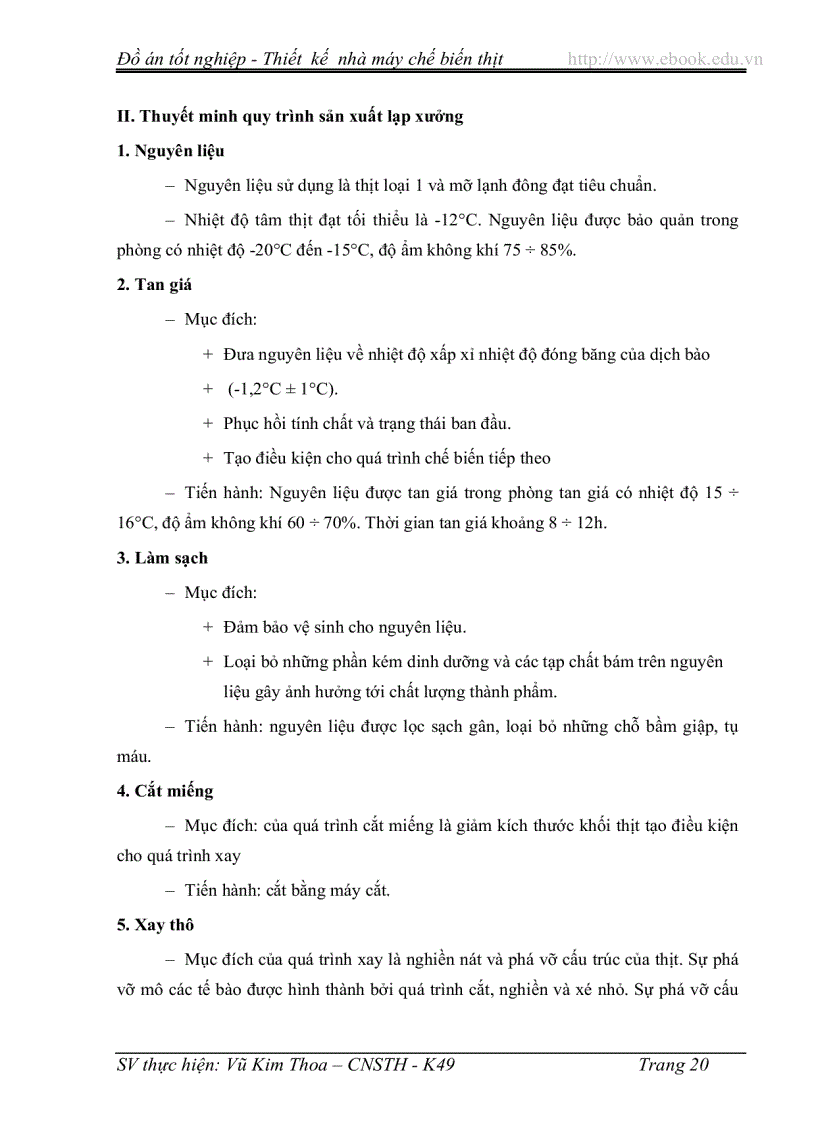 image for page Hướng thiết kế và xây dựng nhà máy chế biến các sản phẩm từ thịt năng suất 3 5 tấn sp ngày với 3 dây chuyền