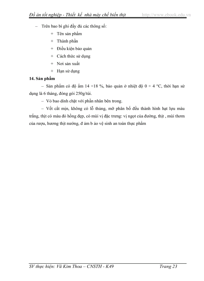 image for page Hướng thiết kế và xây dựng nhà máy chế biến các sản phẩm từ thịt năng suất 3 5 tấn sp ngày với 3 dây chuyền