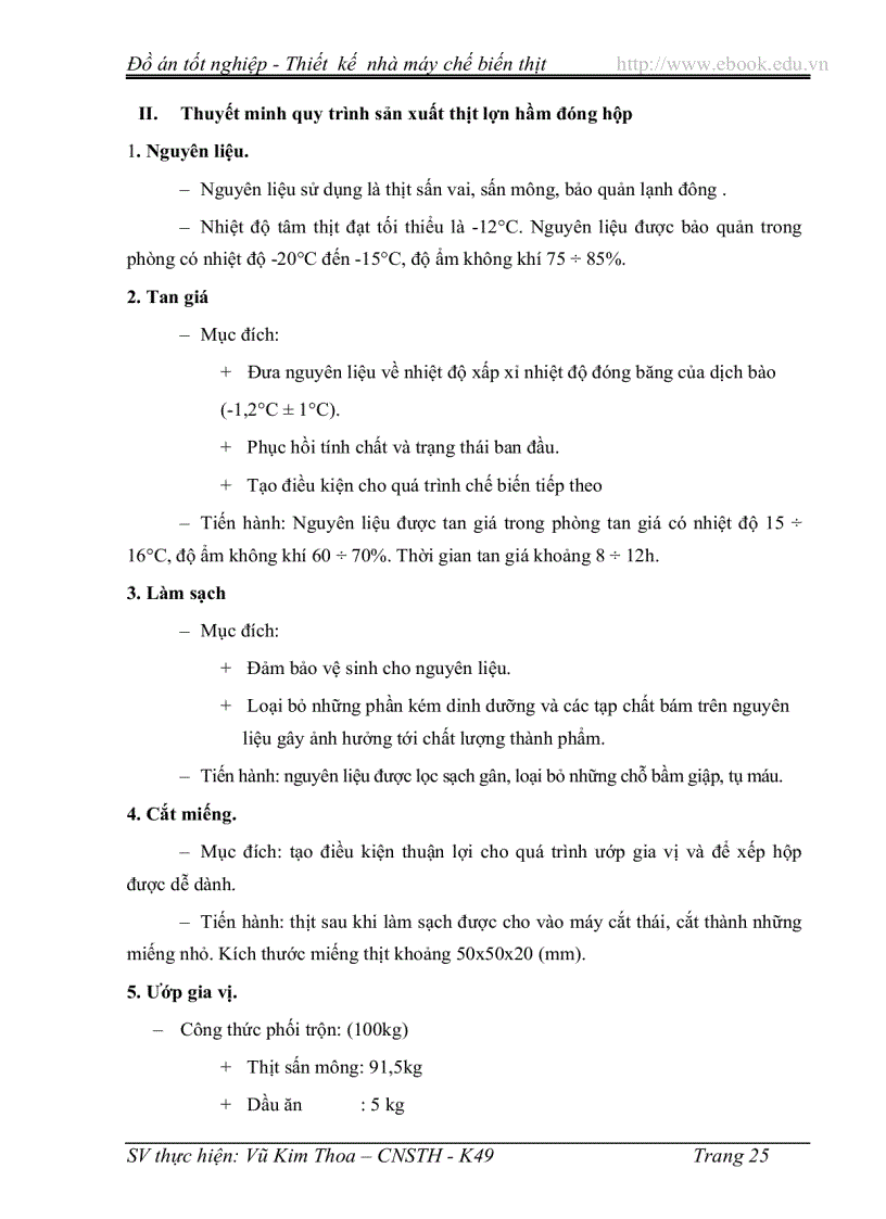 image for page Hướng thiết kế và xây dựng nhà máy chế biến các sản phẩm từ thịt năng suất 3 5 tấn sp ngày với 3 dây chuyền