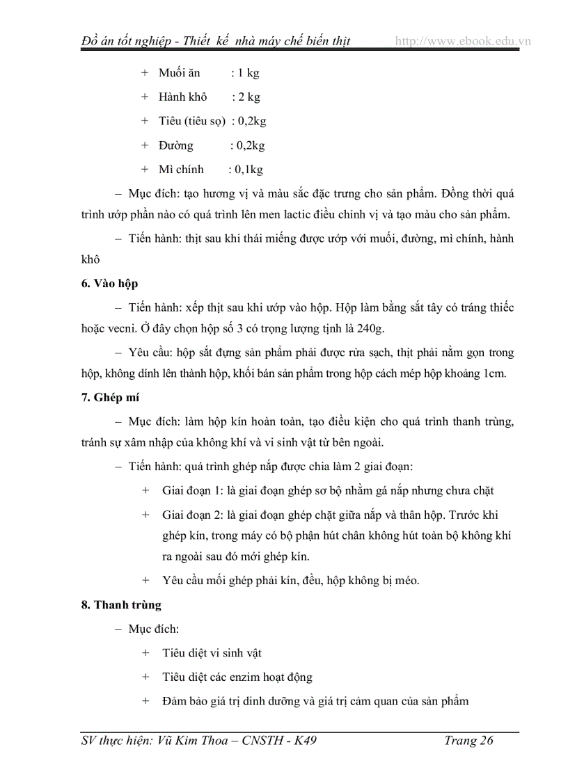 image for page Hướng thiết kế và xây dựng nhà máy chế biến các sản phẩm từ thịt năng suất 3 5 tấn sp ngày với 3 dây chuyền