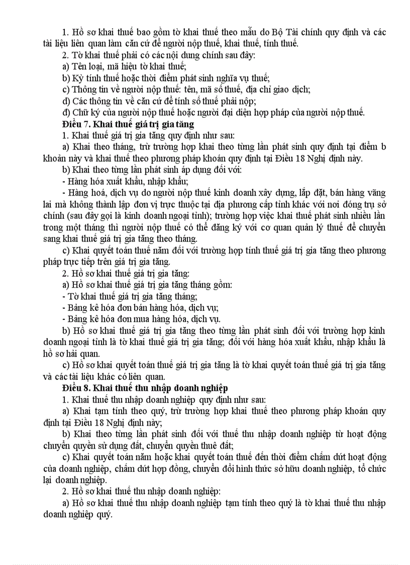 image for page Nghị định Số 85 2007 NĐ CP Quy định chi tiết thi hành một số điều của Luật Quản lý thuế