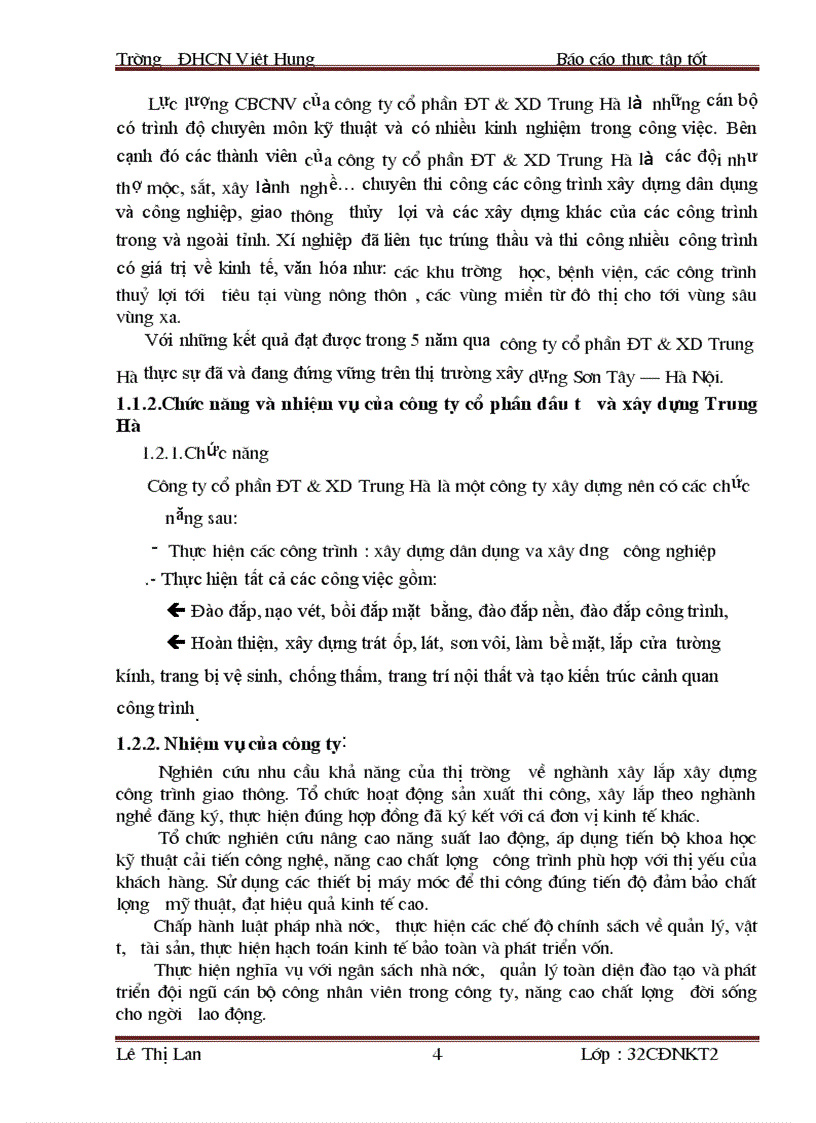 image for page Kế toán vốn bằng tiền tại công ty cổ phần đầu tư và xây dựng Trung Hà