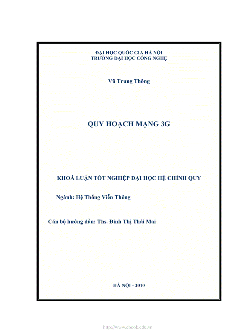 image for page Nghiên cứu quá trình quy hoạch và phát triển mạng di động thế hệ thứ 3G
