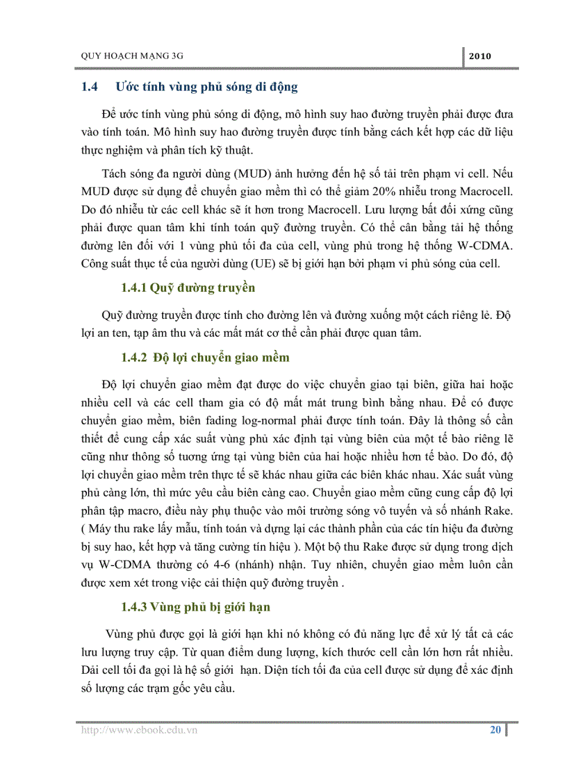 image for page Nghiên cứu quá trình quy hoạch và phát triển mạng di động thế hệ thứ 3G