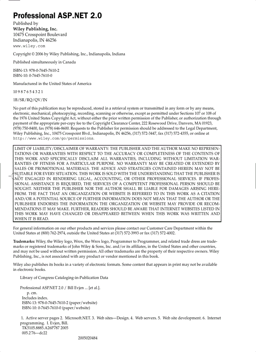 image for page Professional ASP NET 2 0