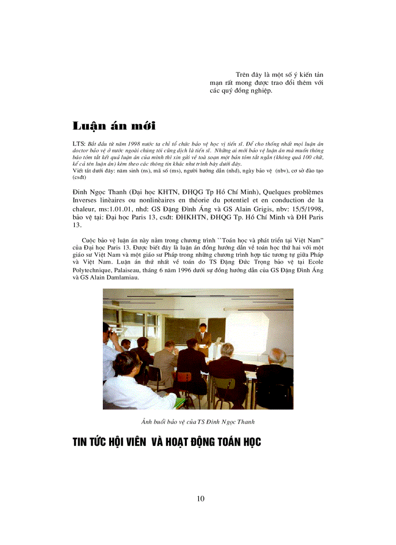 image for page Về đại hội toán học quốc tế icm 1998