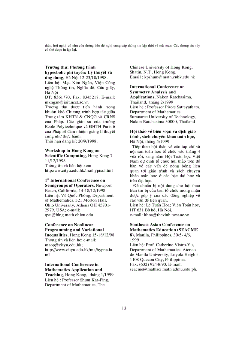 image for page Về đại hội toán học quốc tế icm 1998