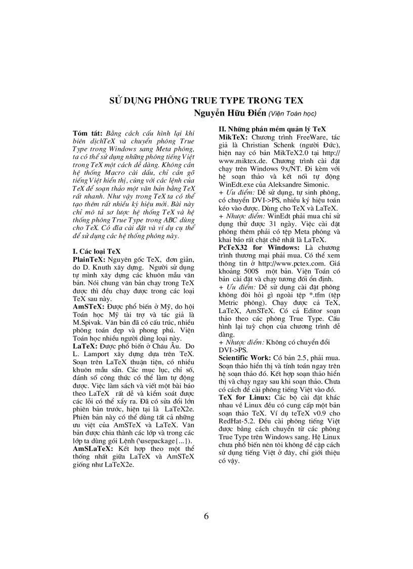 image for page Sử dụng phông True Type trong TeX