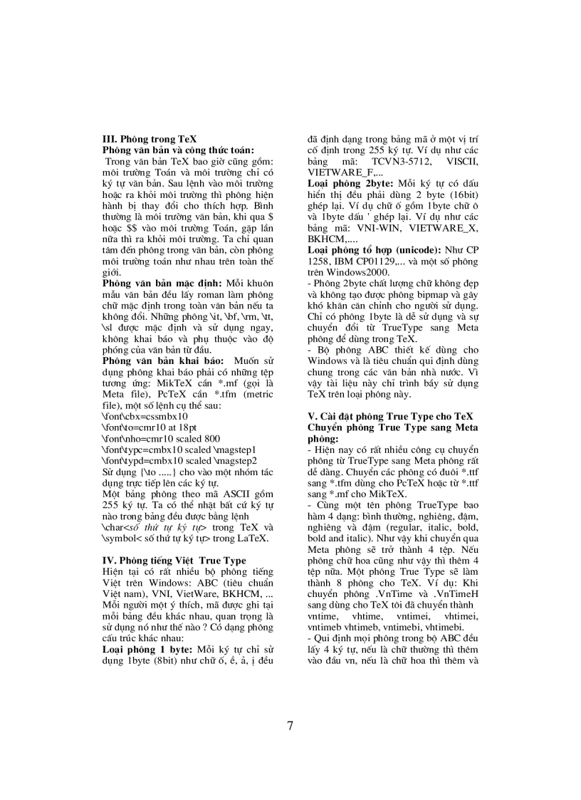 image for page Sử dụng phông True Type trong TeX