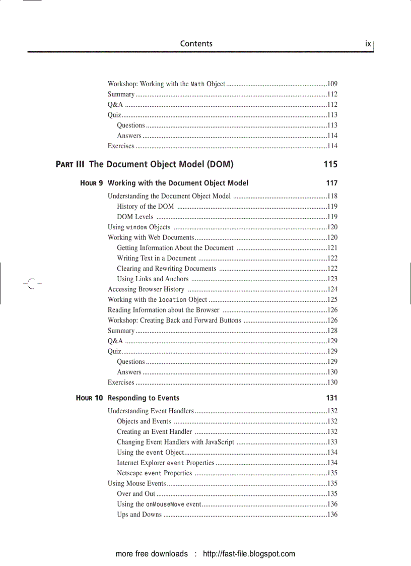 image for page Sams Teach Yourself JavaScript in 24 Hours