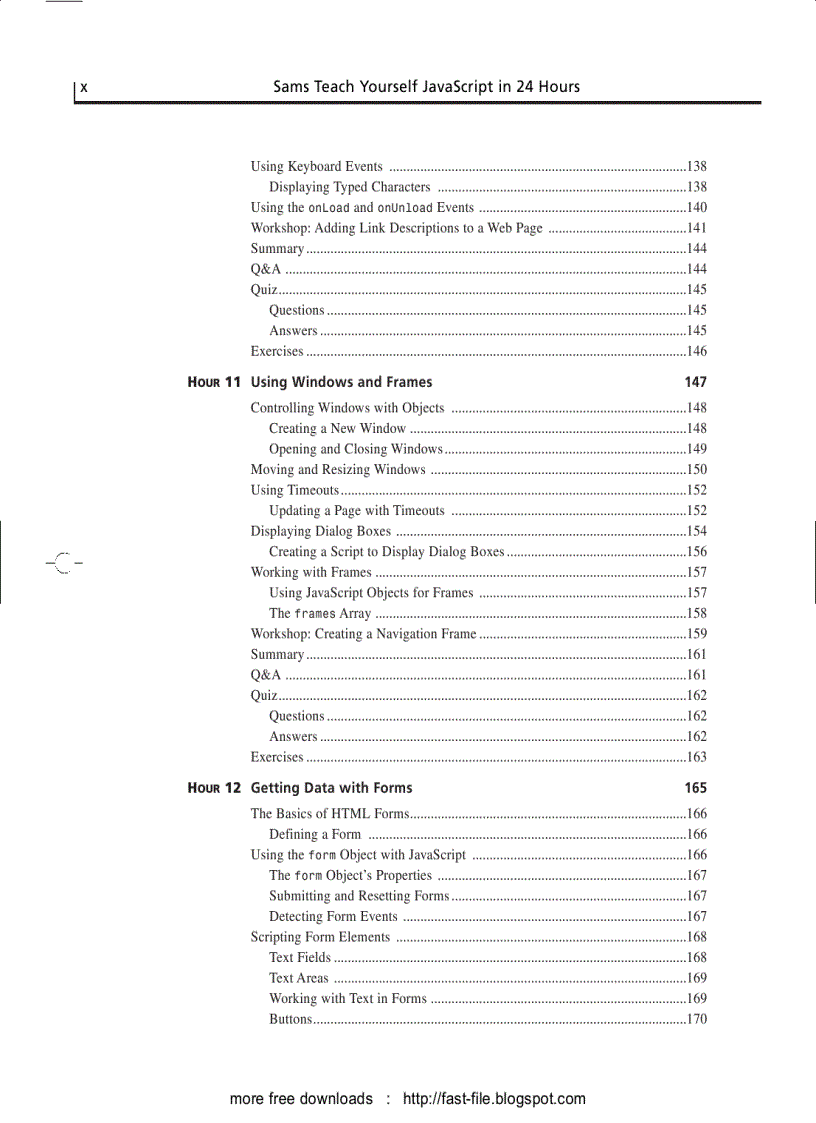 image for page Sams Teach Yourself JavaScript in 24 Hours