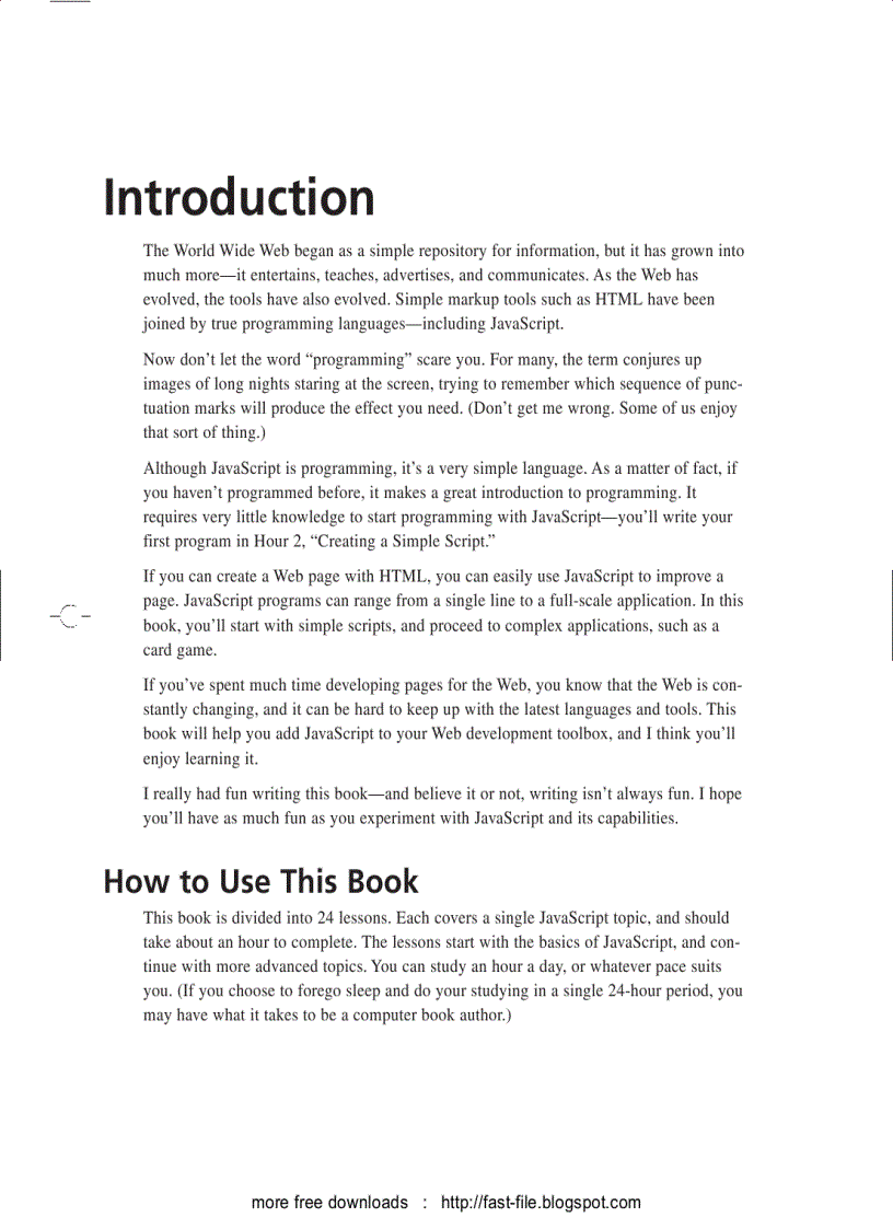 image for page Sams Teach Yourself JavaScript in 24 Hours