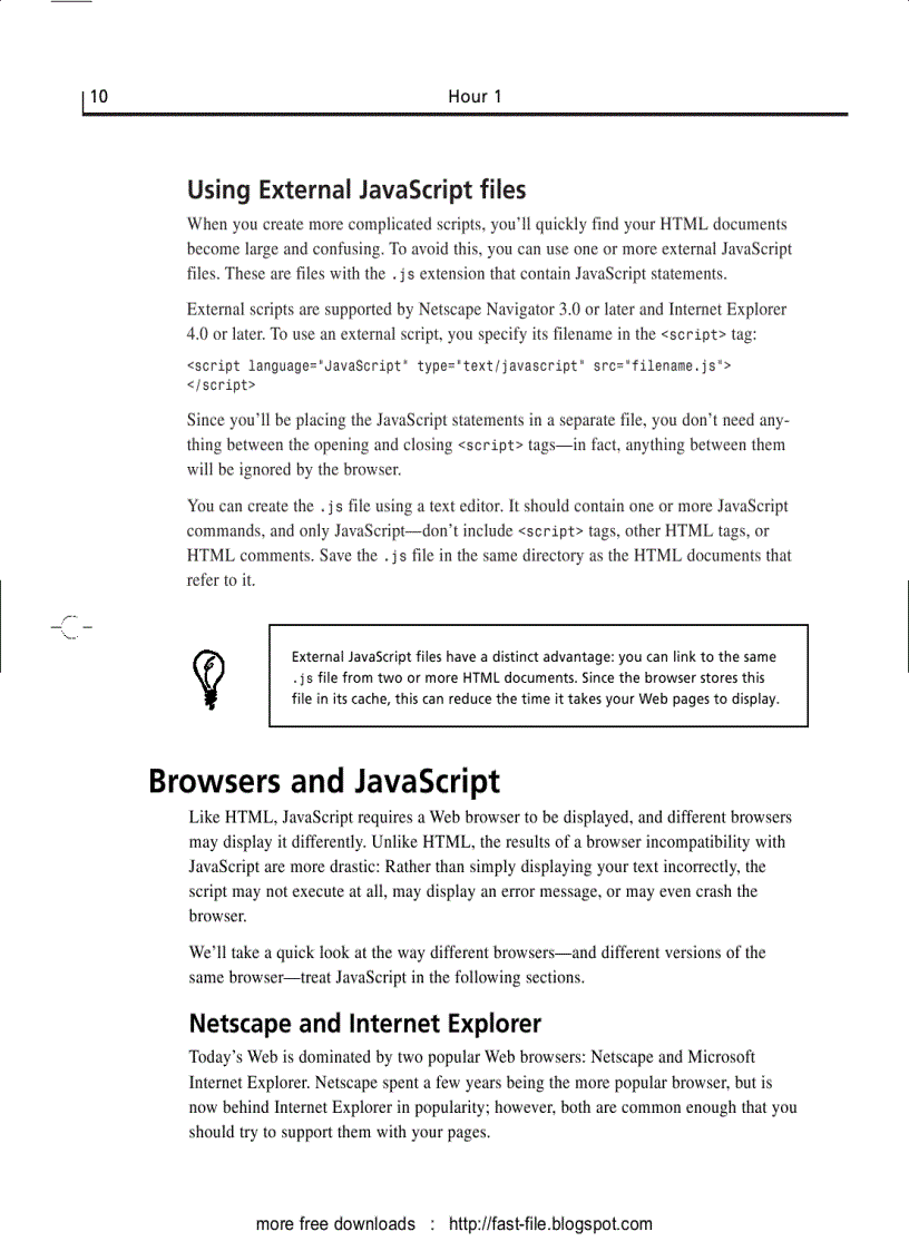 image for page Sams Teach Yourself JavaScript in 24 Hours