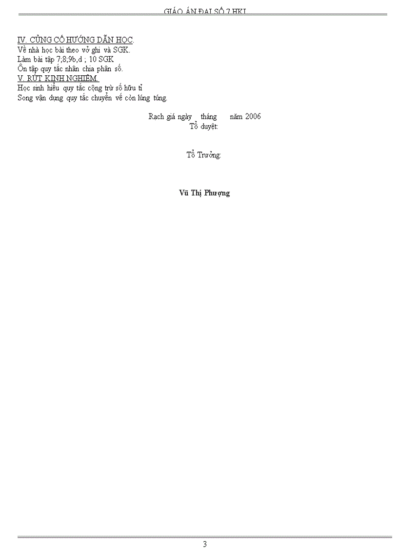 image for page Giáo án Đại số 7 học kì I