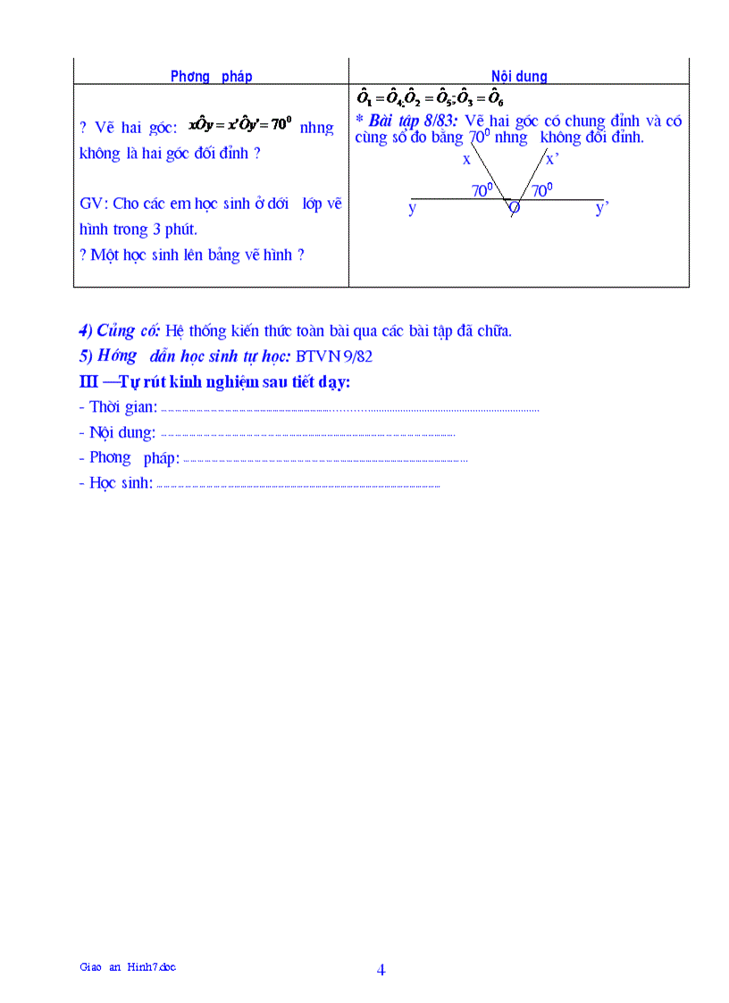image for page Giáo án Hình học 7 1