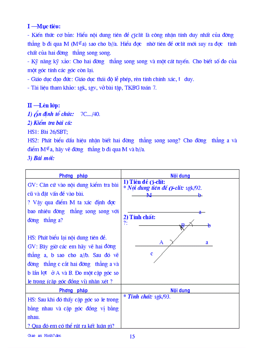 image for page Giáo án Hình học 7 1