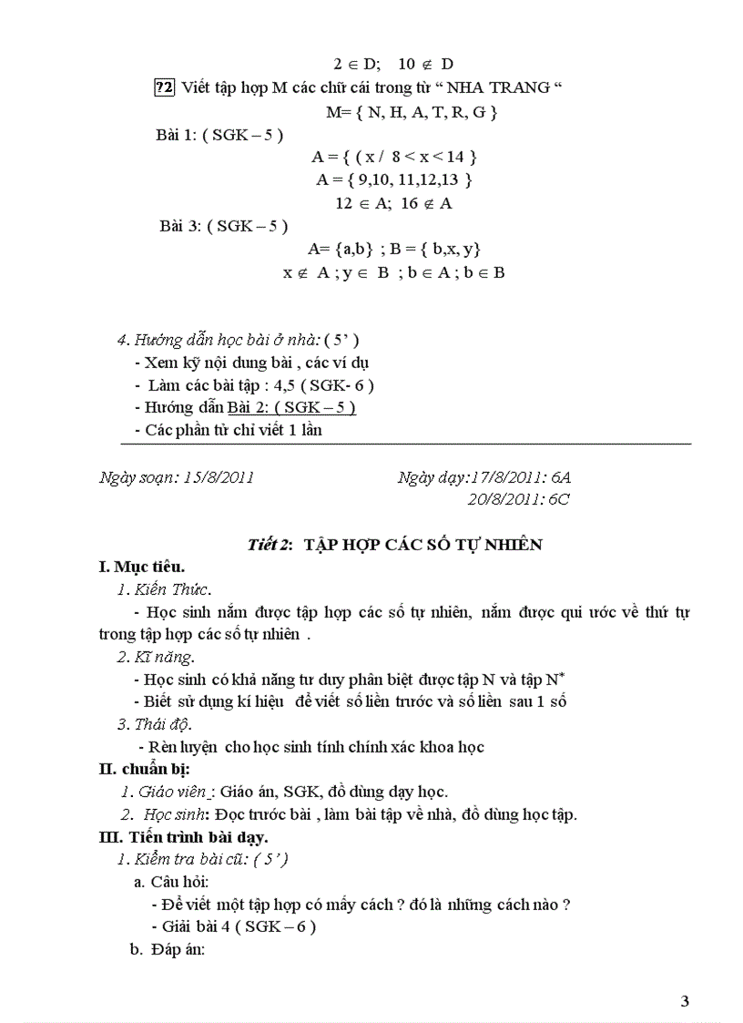 image for page Giáo án số học lớp 6