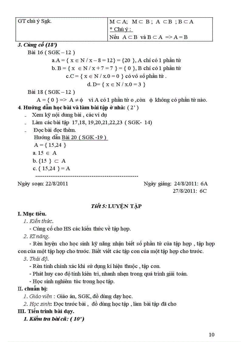 image for page Giáo án số học lớp 6