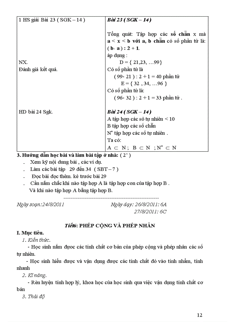 image for page Giáo án số học lớp 6