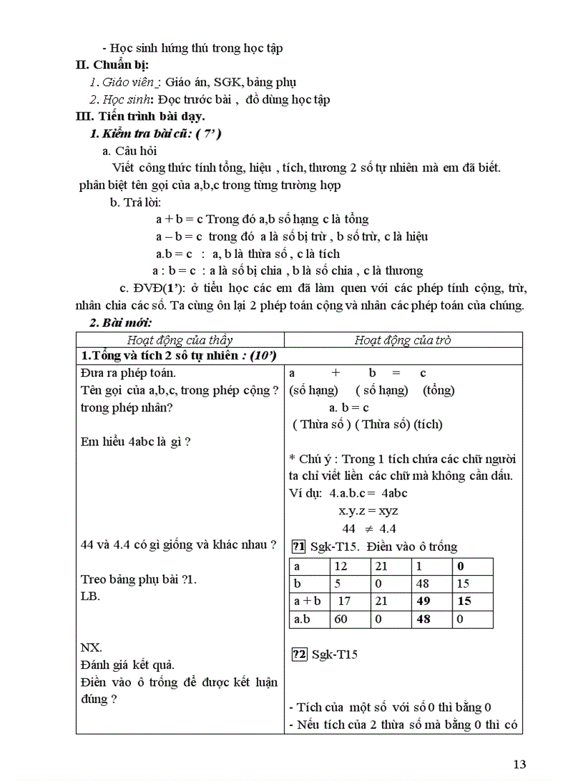 image for page Giáo án số học lớp 6