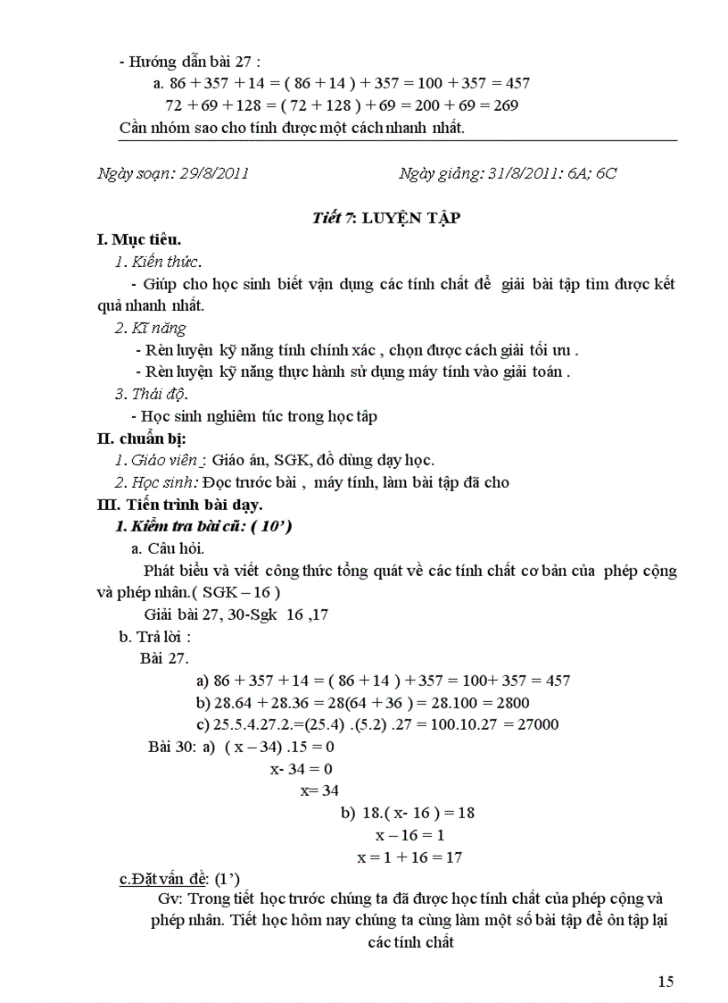 image for page Giáo án số học lớp 6