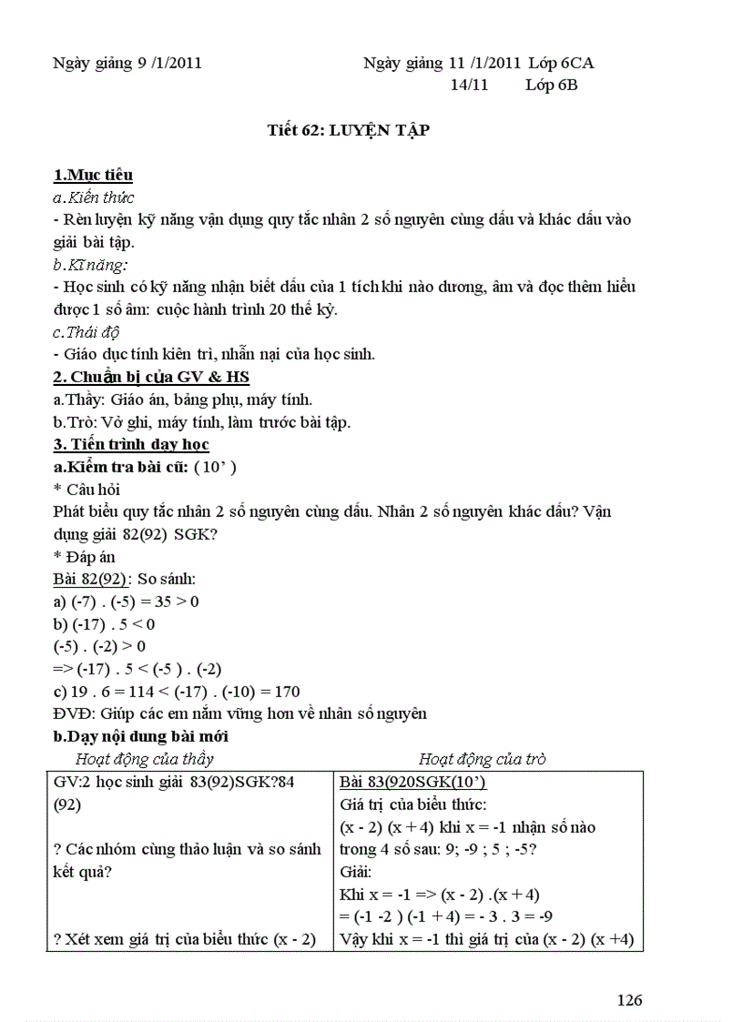 image for page Giáo án số học lớp 6